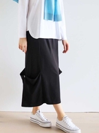White on Black Pocket Skirt