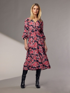 Madly Sweetly Flame Tree Midi Dress-style-MCRAES