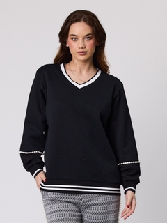 Classified Ella Pearl Trim Sweatshirt-style-MCRAES