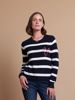 Memo Stripes & Embroidery Jumper-style-MCRAES