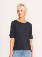Esplanade Wide Neck Elbow Sleeve Tee