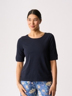 Esplanade Wide Neck Elbow Sleeve Tee