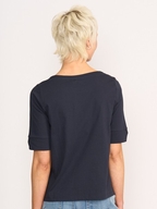 Esplanade Wide Neck Elbow Sleeve Tee