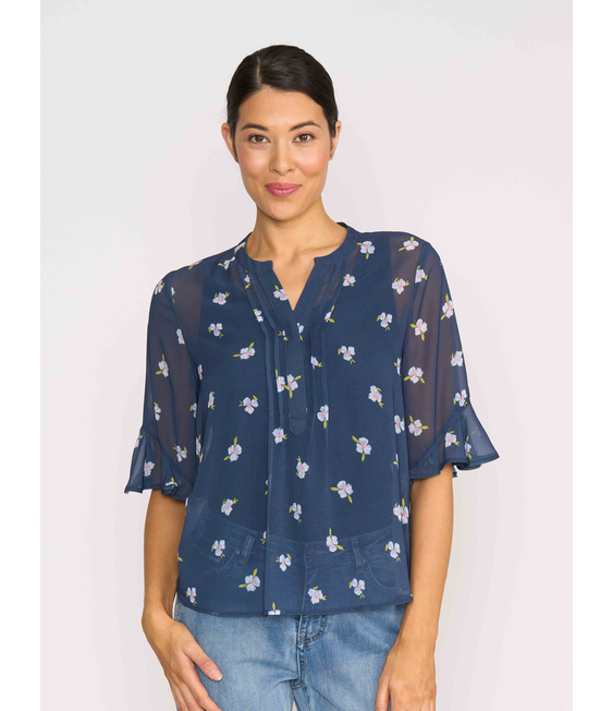 Memo Chiffon Romantic Sleeve Shirt