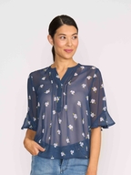 Memo Chiffon Romantic Sleeve Shirt