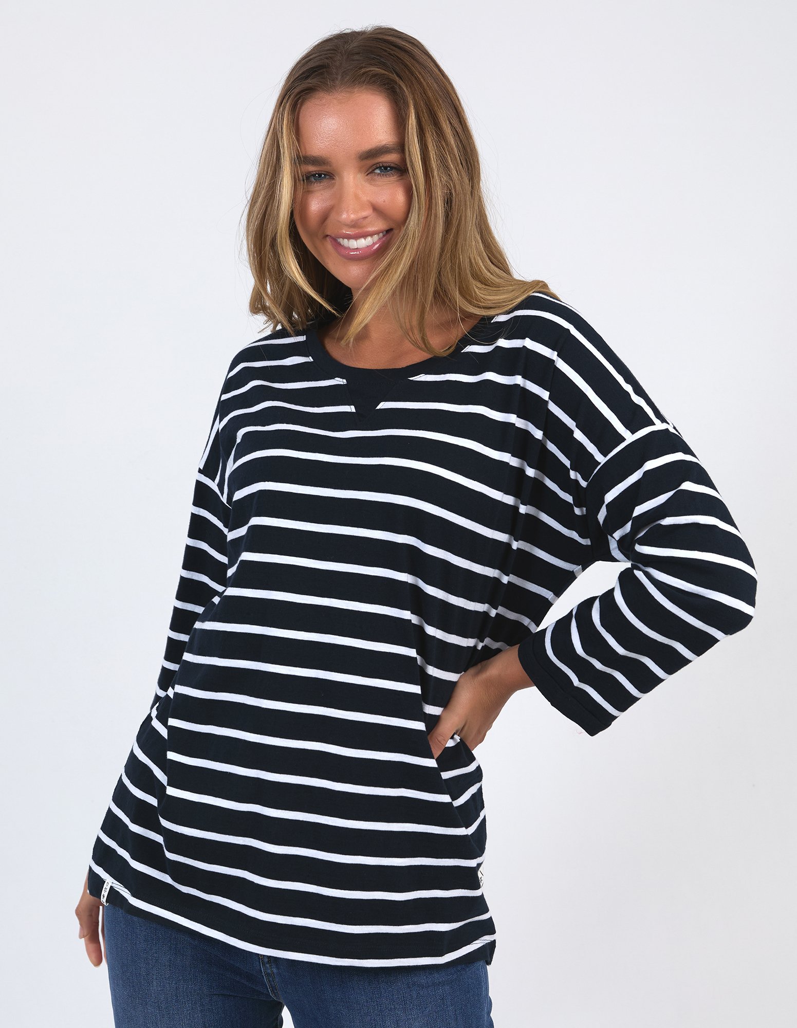 Annie 3/4 Sleeve Tee in Purple Annie 3/4 Sleeve Tee in Purple