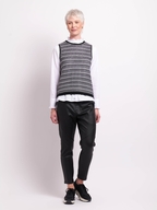 Foil Panel Lines Coated Pants
