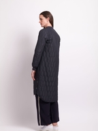 Foil Quilted Snap Coat