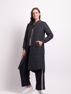 Foil Quilted Snap Coat