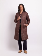 Foil Quilted Snap Coat