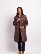 Foil Quilted Snap Coat
