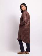 Foil Quilted Snap Coat