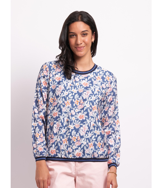 Memo Sheer Sleeve Rib Top