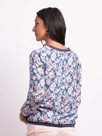 Memo Sheer Sleeve Rib Top