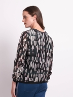 Memo Sheer Sleeve Rib Top