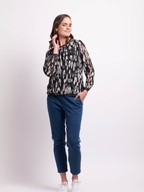Memo Sheer Sleeve Rib Top