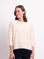 Foil Boxy High Low Jumper