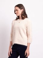 Foil Boxy High Low Jumper