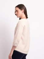 Foil Boxy High Low Jumper