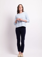 Foil Boxy High Low Jumper