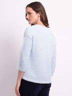 Foil Boxy High Low Jumper