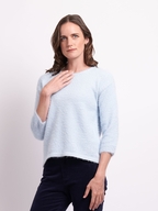Foil Boxy High Low Jumper