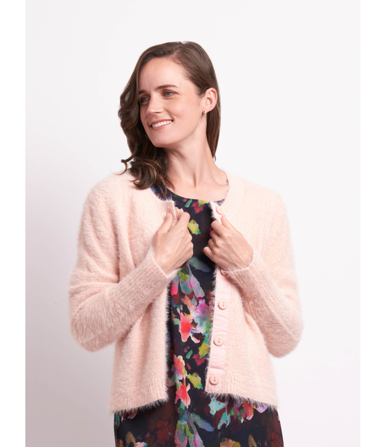 Foil Fluffy Cardigan