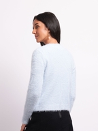 Foil Fluffy Cardigan