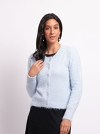 Foil Fluffy Cardigan