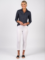 Vassalli Skinny Leg 7/8 Length Pull On Pant