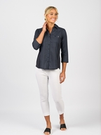 Vassalli Skinny Leg 7/8 Length Pull On Pant