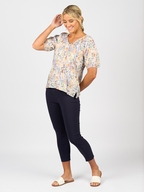 Vassalli Skinny Leg 7/8 Length Pull On Pant