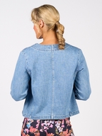 Vassalli Collarless Denim Jacket