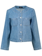 Vassalli Collarless Denim Jacket