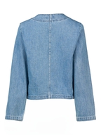 Vassalli Collarless Denim Jacket