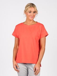 Vassalli Drop Sleeve Top with Stepped Hem-style-MCRAES