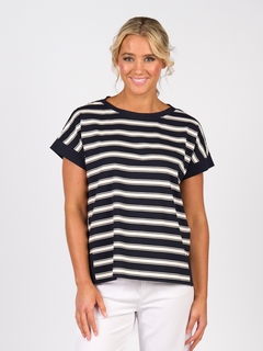 Vassalli Drop Sleeve Top with Stepped Hem -style-MCRAES