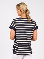Vassalli Drop Sleeve Top with Stepped Hem 