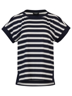 Vassalli Drop Sleeve Top with Stepped Hem 