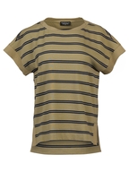 Vassalli Drop Sleeve Top with Stepped Hem 
