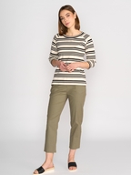 Vassalli Boat Neck Top with 3/4 Sleeve
