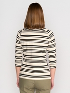 Vassalli Boat Neck Top with 3/4 Sleeve