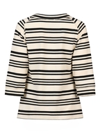 Vassalli Boat Neck Top with 3/4 Sleeve