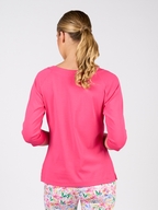 Vassalli Boat Neck Top with 3/4 Sleeve