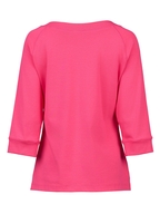 Vassalli Boat Neck Top with 3/4 Sleeve
