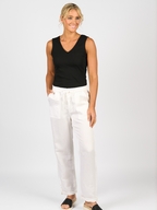 Vassalli Slim Leg Ankle Grazer Pant with Elastic