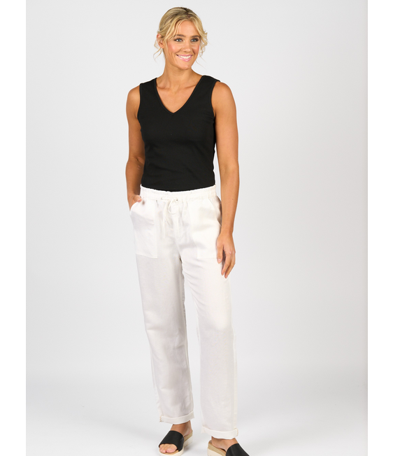 Vassalli Slim Leg Ankle Grazer Pant with Elastic