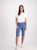 Vassalli Slim Leg Contrast Stitch Denim Short