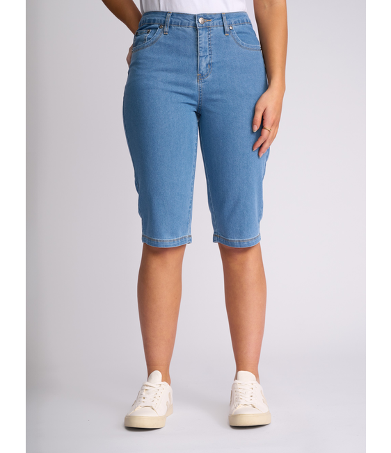 Vassalli Alfa Short-  Slim Leg Contrast Stitch Denim Short