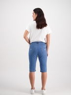 Vassalli Slim Leg Contrast Stitch Denim Short